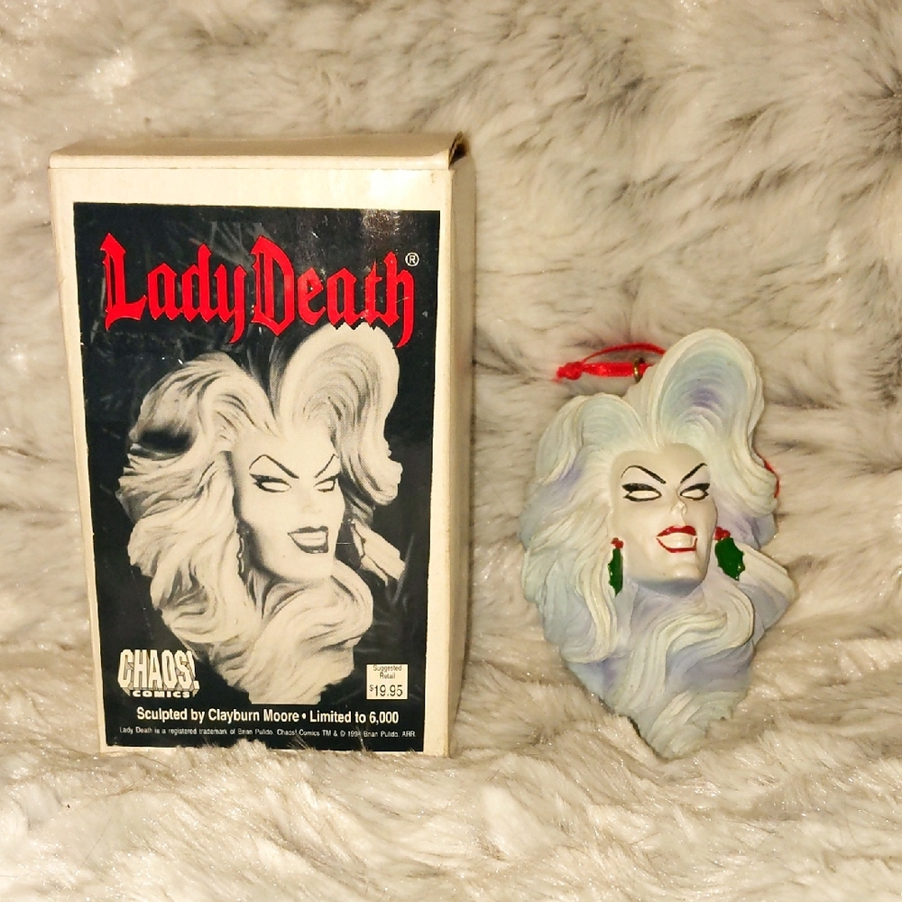 Vintage Lady Death Christmas ornament Ltd Ed